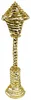 LED Dekolaterne 57 cm Gold mit 40 LEDs und Timer – Produktbild-Vorschau 1