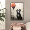 MuchoWow® - Leinwandbilder - Graffiti - Hund - Luftballon - Produktbild-Vorschau 2