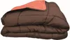 A folded brown blanket with a coral-colored lining. Produktbild-Vorschau