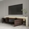Skye Decor, Moderne TV-Bank 192 cm, Travertin & Walnuss, Produktbild-Vorschau 4