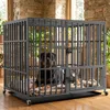 WISFOR XL Hundekäfig mit 3 Türen rollbar Hundebox mit Produktbild-Vorschau 1