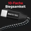 0,5m Nylon USB-C Kabel Schnellladekabel Datenkabel Handy Produktbild-Vorschau 4