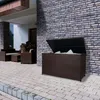 Kissenbox Rattan Braun 138x70x80 cm 582L UV-beständig mit Produktbild-Vorschau 5