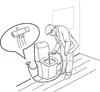 A person is demonstrating how to use a WC hand shower with a double valve and cistern water connection. Anteprima dell’immagine prodotto