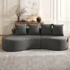 STILVORA Sofa mit Leinenstoff atmungsaktiv und 4 Produktbild-Vorschau 2