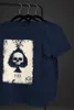 Herren T-Shirt Bedruckt Totenkopf Skull Spielkarte Pik Ass Produktbild-Vorschau 4