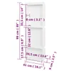 vidaXL Sprchová nika se 3 přihrádkami matná bílá 41x99x9 cm Náhled obrázku produktu 8