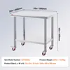 VEVOR Table en inox gastronomique Table de travail avec Voir les images du produit 15