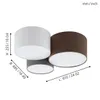 Plafonnier Pastore, anthracite/brun, E27, 61 x 49,5 x 25,5 Voir les images du produit 6