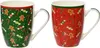 Tasse Porzellan mit Griff 10,5cm Weihnachtsmuster 340ml 1 Produktbild-Vorschau 2
