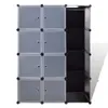 vidaXL Armadio modulare a 9 scomparti 109x36,5x143cm Bianco Anteprima dell’immagine prodotto 11