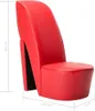vidaXL Chaise en forme de talon aiguille rouge similicuir Voir les images du produit 10
