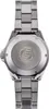 The back of a silver watch with a metal band. Produktbild-Vorschau