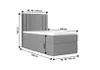 A diagram showing the dimensions of a bed. Produktbild-Vorschau