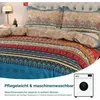 Bettwäsche-Set 220x240cm 3-teilig Baumwolle Bunt Vintage Produktbild-Vorschau 7