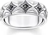 Thomas Sabo TR2453-643-11 Herrenring Rautenmuster mit schwarzen Steinen Silber 1 Produktbild-Vorschau
