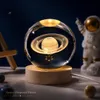 3D Kristallkugel mit Saturn Muster, Glaskugel geformte Produktbild-Vorschau 6