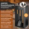 BLACK OAK Kaminbesteck ASPEN 4-teilig H66xB29xT29cm – Produktbild-Vorschau 2
