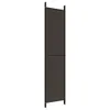 A tall, narrow, dark brown room divider with a black frame, shown against a white background. Produktbild-Vorschau