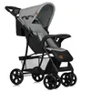 A studio shot of a gray and black baby stroller against a white background. Podgląd zdjęcia produktu