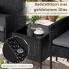 COSTWAY Polyrattan Gartenmöbel Set, 3-tlg. Balkonmöbel mit Produktbild-Vorschau 4