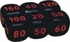A group of black dice with red numbers on them. Náhled obrázku produktu