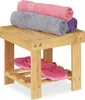Poggiapiedi Relaxdays in bambù, fino a 100 kg, sgabello Anteprima dell’immagine prodotto 1