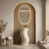 Standwaschbecken Melody Asymmetrisch 490x390x840 mm Beige Produktbild-Vorschau 3