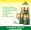 Marketing image for Neudorff NeudoHum Aussaat- und KräuterErde, showcasing product bags and highlighting benefits. Produktbild-Vorschau