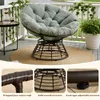 LVHOM Poltrona Papasan girevole a 360°, poltrona lounge con Anteprima dell’immagine prodotto 3