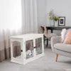 Paws Paws Hundekäfig für Zuhause 2 Türen MDF Metall weiß Produktbild-Vorschau 13