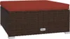 vidaXL Gartenhocker mit Kissen Braun 70x70x30 cm Poly Produktbild-Vorschau 1