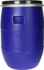 A blue plastic barrel with a silver metal lid and clamp. Produktbild-Vorschau