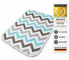 Matelas à langer bébé 3 couches - Bleu zigzag Voir les images du produit 1
