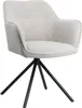 A single gray fabric chair with a black metal base is shown against a white background. Voir les images du produit