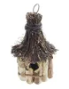 Vogelhaus "Birke" aus Holz, rund, Dach aus Reisig, Produktbild-Vorschau 2