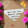 Mr. & Mrs. Panda Glückwunschkarte Spruch Beste Mentor - Produktbild-Vorschau 3