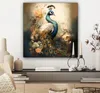 MuchoWow® - Leinwandbilder - Pfau - Pfauenfedern - Blumen - Produktbild-Vorschau 7