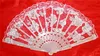 021 Fächer spanisch weiß Blume Rose pvc Flamenco wie 041 Produktbild-Vorschau 2