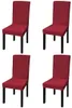 vidaXL Stretch Chair Covers Straight 4 ks. Bordeaux Náhľad obrázku produktu 4