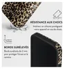 A product image showcasing a phone case with a leopard print pattern, highlighting its protective features. Anteprima dell’immagine prodotto