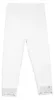 Mädchen Capri-Leggings mit Raschelspitze am Abschluss weiß RT