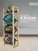 holz4home® Getränkekistenregal aus Bambus I 4 Kisten I Produktbild-Vorschau 2