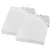 Two white fitted sheets are shown from a slightly elevated angle, overlapping each other. Produktbild-Vorschau