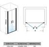 SONNI Duschtüren Nischentür 100x195cm Doppeltür Pendeltür Produktbild-Vorschau 7