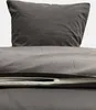 4 teilige Uni Bettwäsche 135 x 200 cm anthrazit Einfarbig Produktbild-Vorschau 3