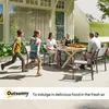 Outsunny Gartentisch Ø118cm, Wetterfest Balkontisch aus Produktbild-Vorschau 9