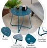 Outdoor Beistelltisch mit Blumenausschnitten, Wetterfest, Produktbild-Vorschau 4