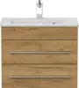 Badmöbel Waschplatz "Portus 600 SlimLine" 60 cm Eiche Gold Produktbild-Vorschau 5