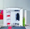 Calosso - Kleiderschrank 3-türig, 150x56 cm Weiß, Garderobe Produktbild-Vorschau 5